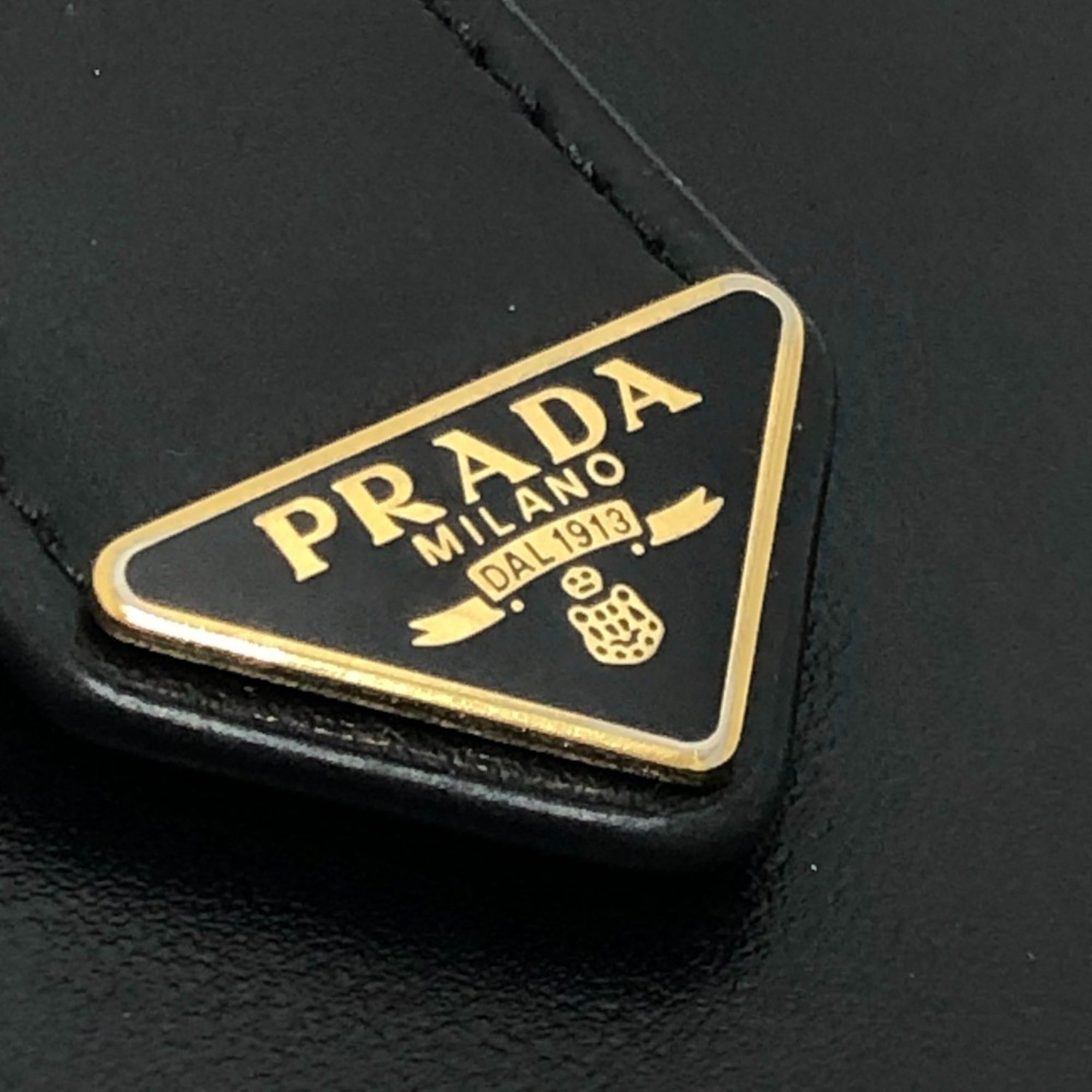 Prada Black Leather Wallet (Bi-Fold)