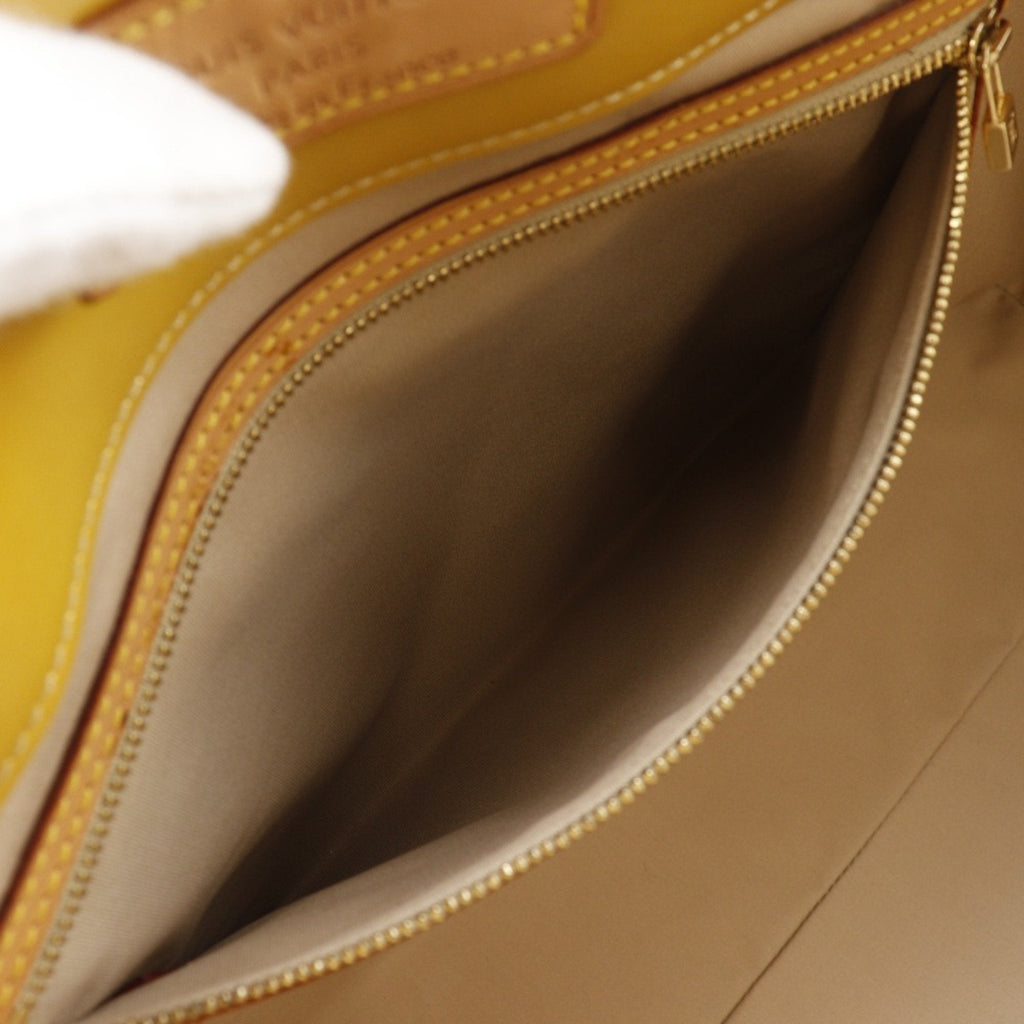 Louis Vuitton Beige Yellow Monogram Vernis Boston Bag Tote Bag