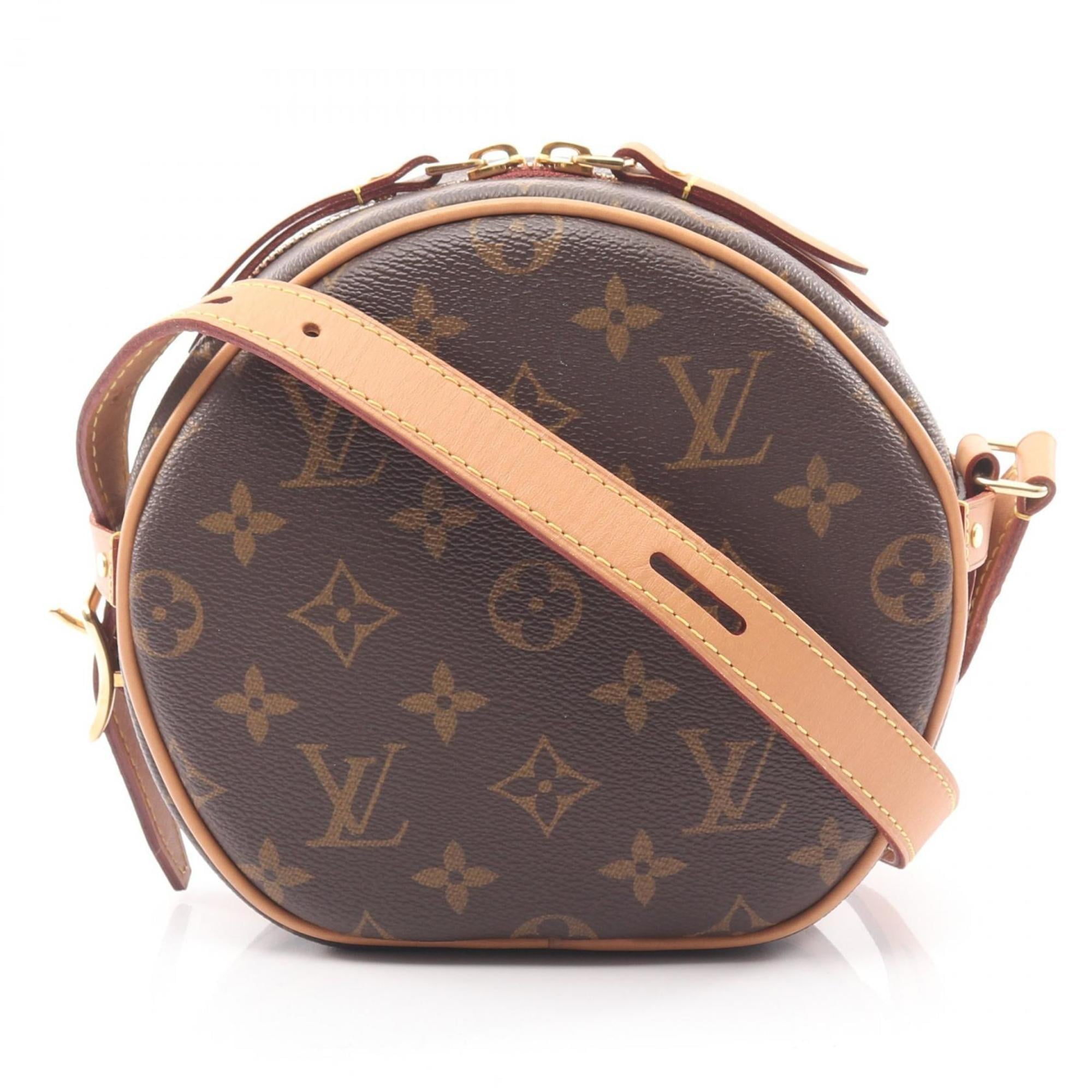 Louis Vuitton Brown Coated Canvas Leather Shoulder Bag