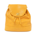 Chanel Orange Caviar Leather Backpack