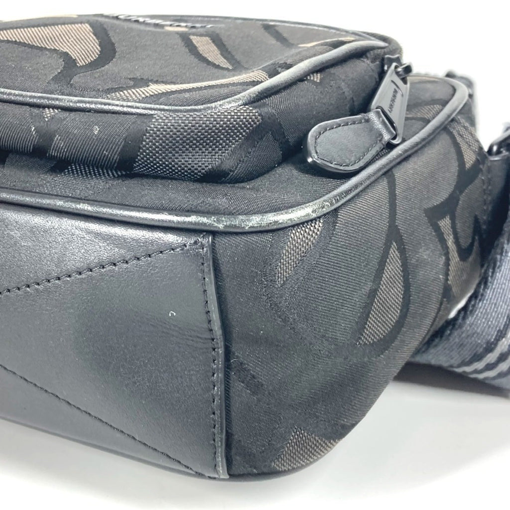 Burberry Black Gray Nylon Canvas Pochette Shoulder Bag