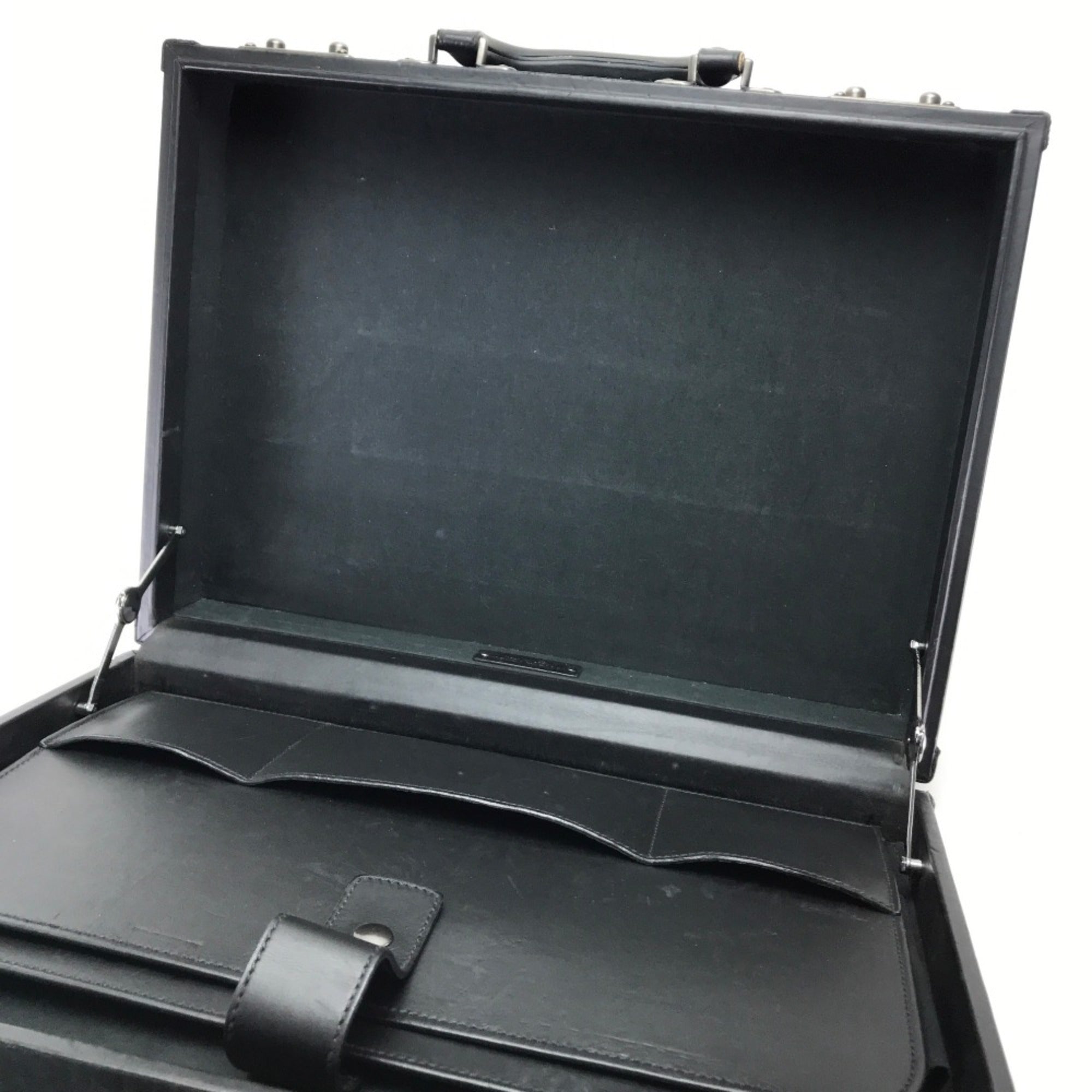 Bottega Veneta Black Leather Briefcase