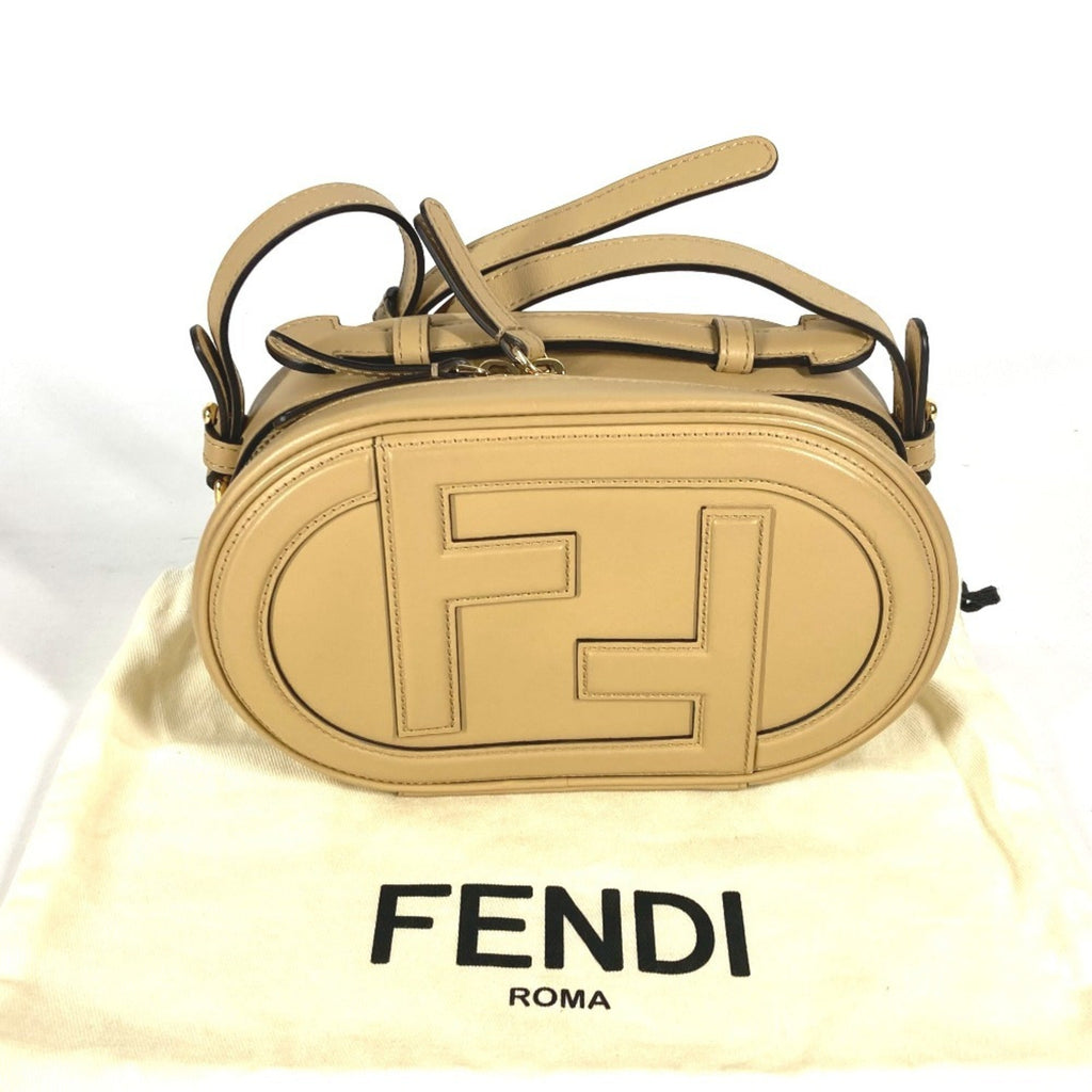 Fendi Beige Leather Handbag Shoulder Bag