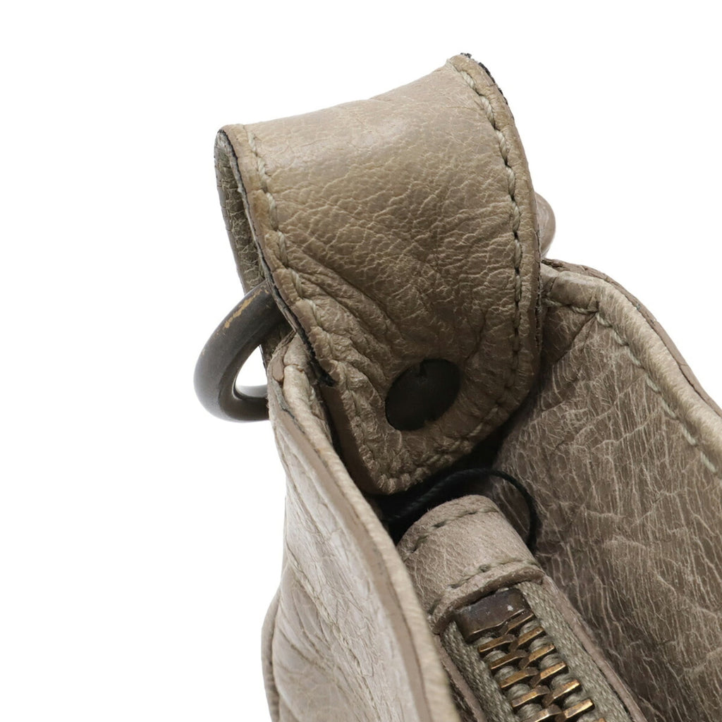 Balenciaga Grayish Leather Clutch Bag Pochette Shoulder