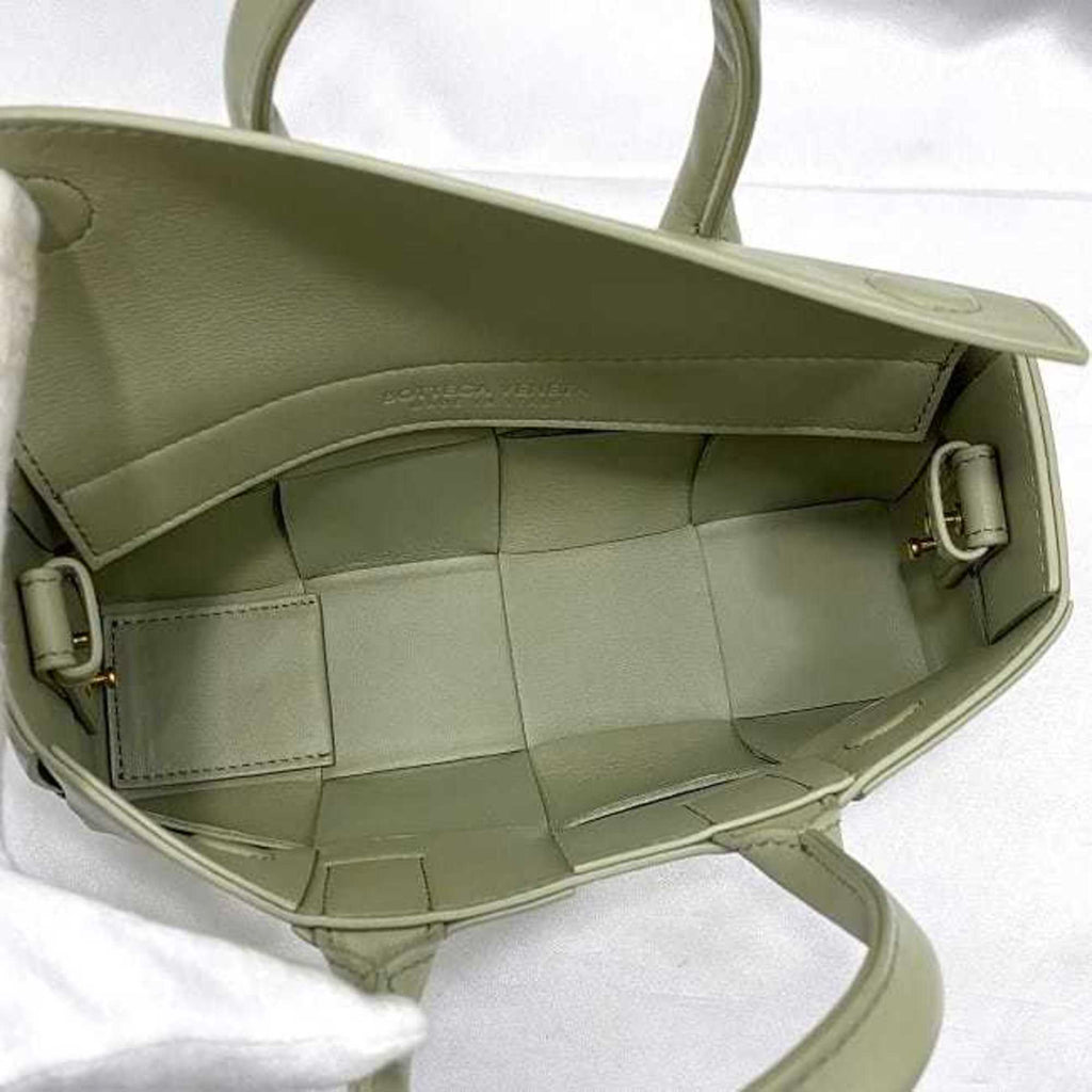 Bottega Veneta Light Green Leather Handbag Shoulder Bag