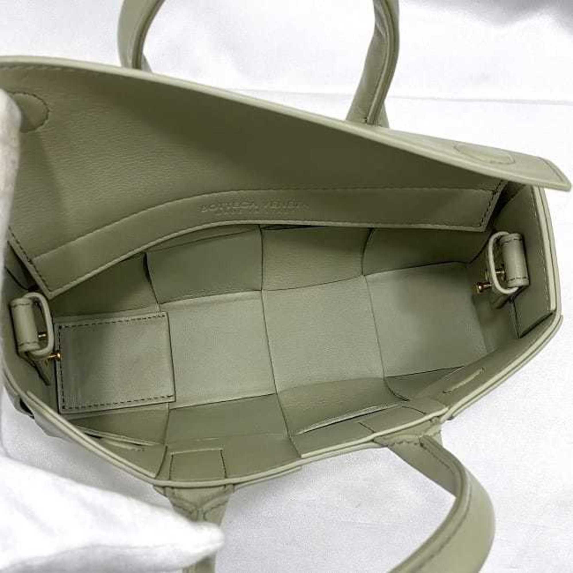 Bottega Veneta Light Green Leather Handbag Shoulder Bag