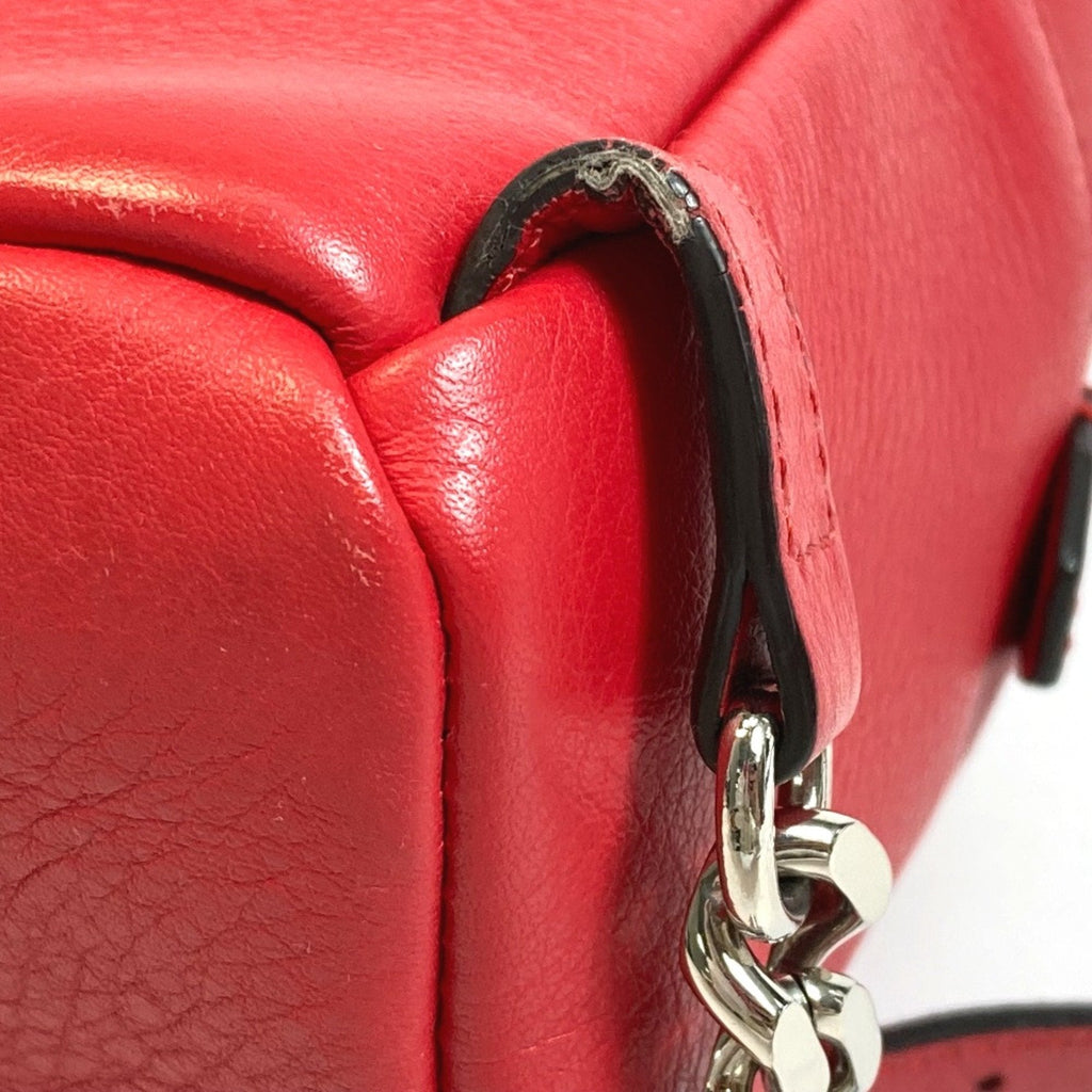 Fendi Red Leather Backpack