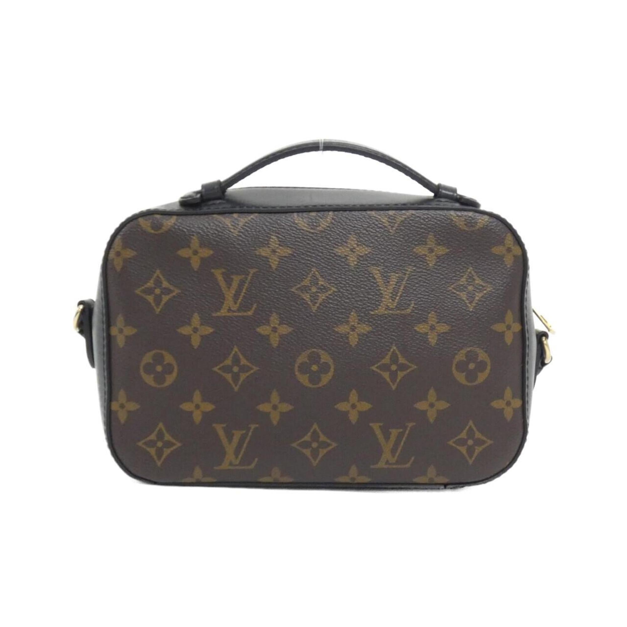 Louis Vuitton Black Marron Coated Canvas Leather Shoulder Bag