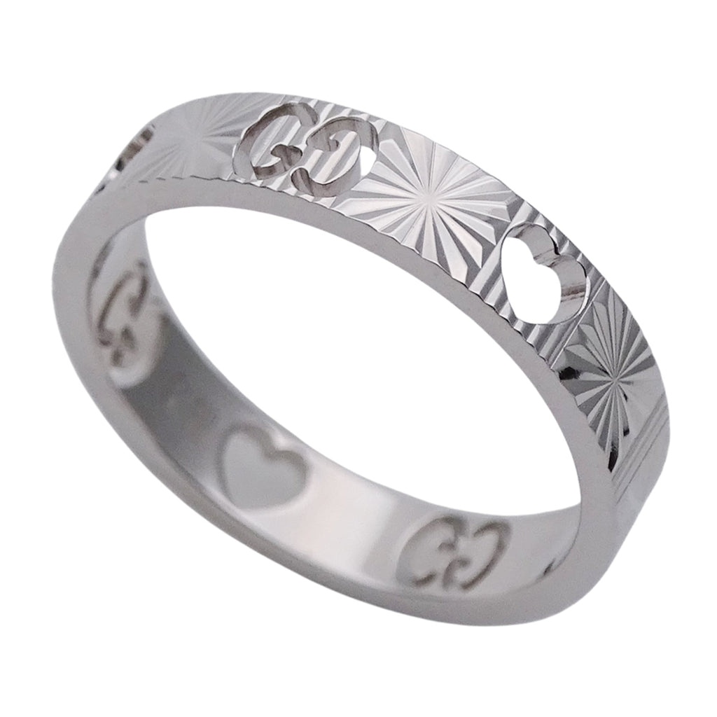 Gucci Icon White Gold White Gold (18K) Band Ring (Pre-Owned)