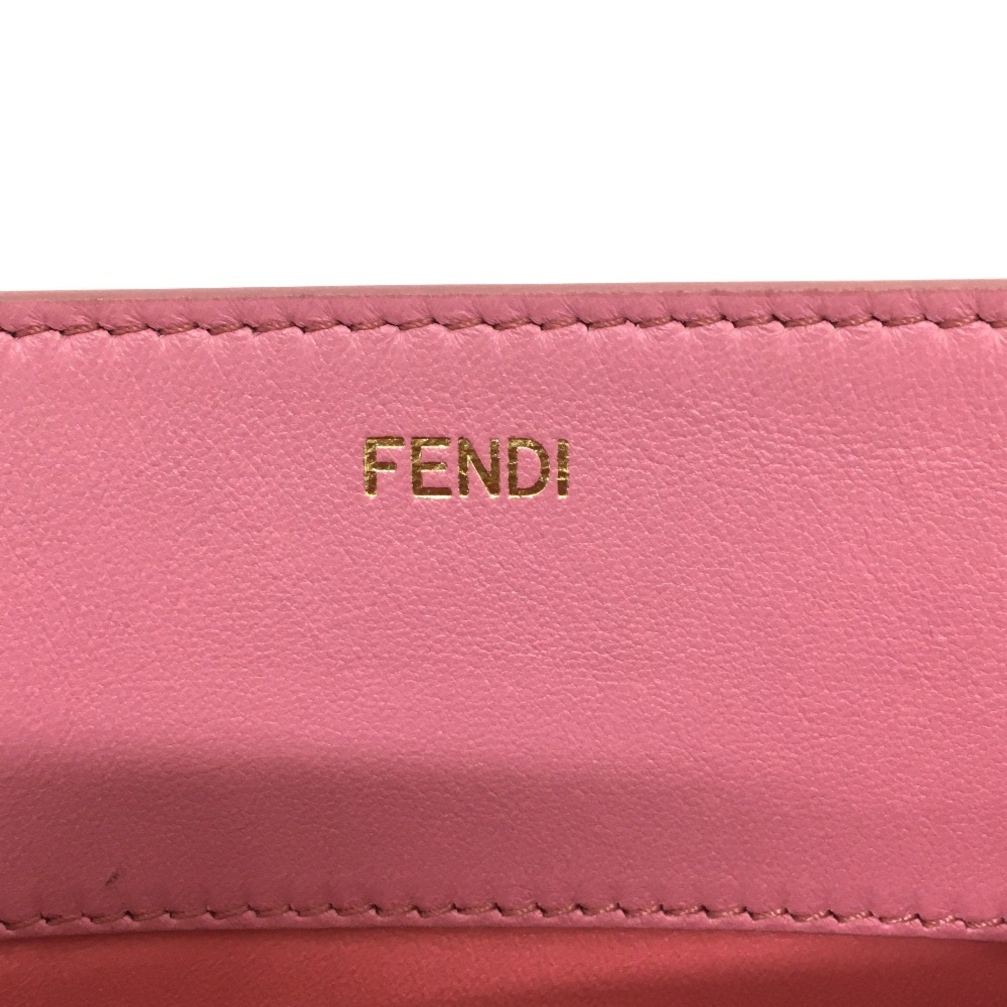 Fendi Pink Leather Pouch