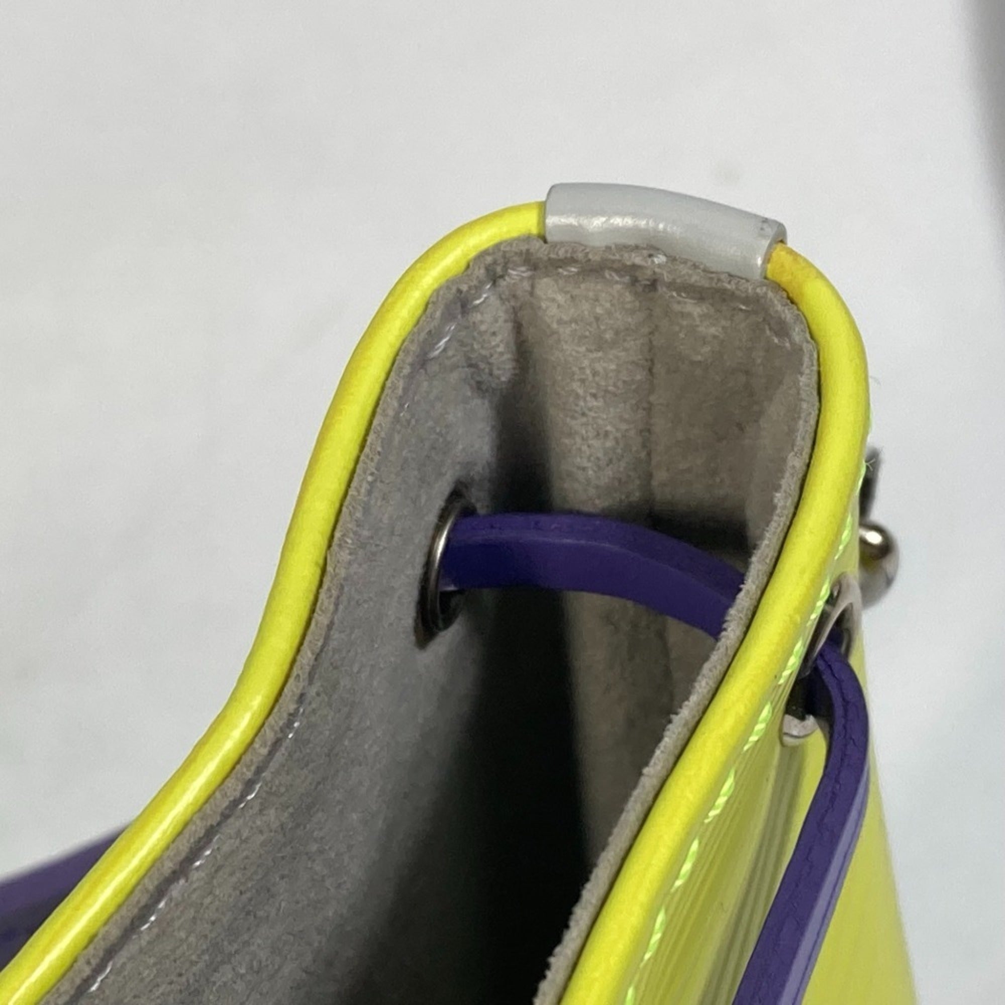 Louis Vuitton Epi Purple White Yellow Epi Leather Pochette Shoulder Bag
