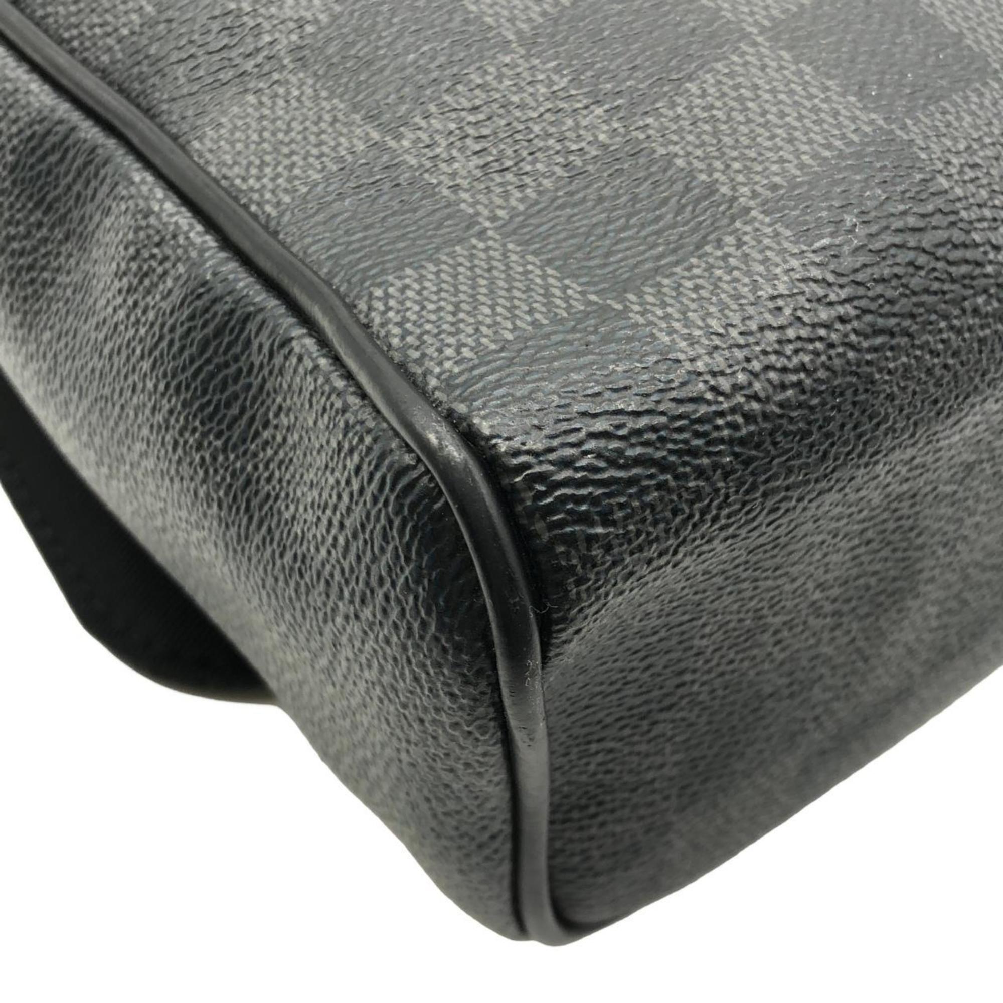 Louis Vuitton Dark Gray Graphite Coated Canvas Shoulder Bag