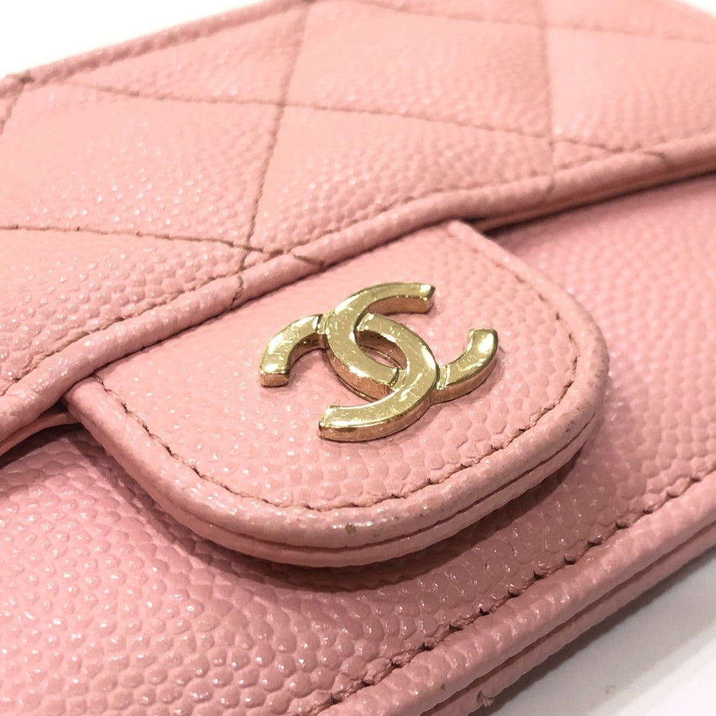Chanel Pink Grained Calfskin Coin Purse/Coin Case