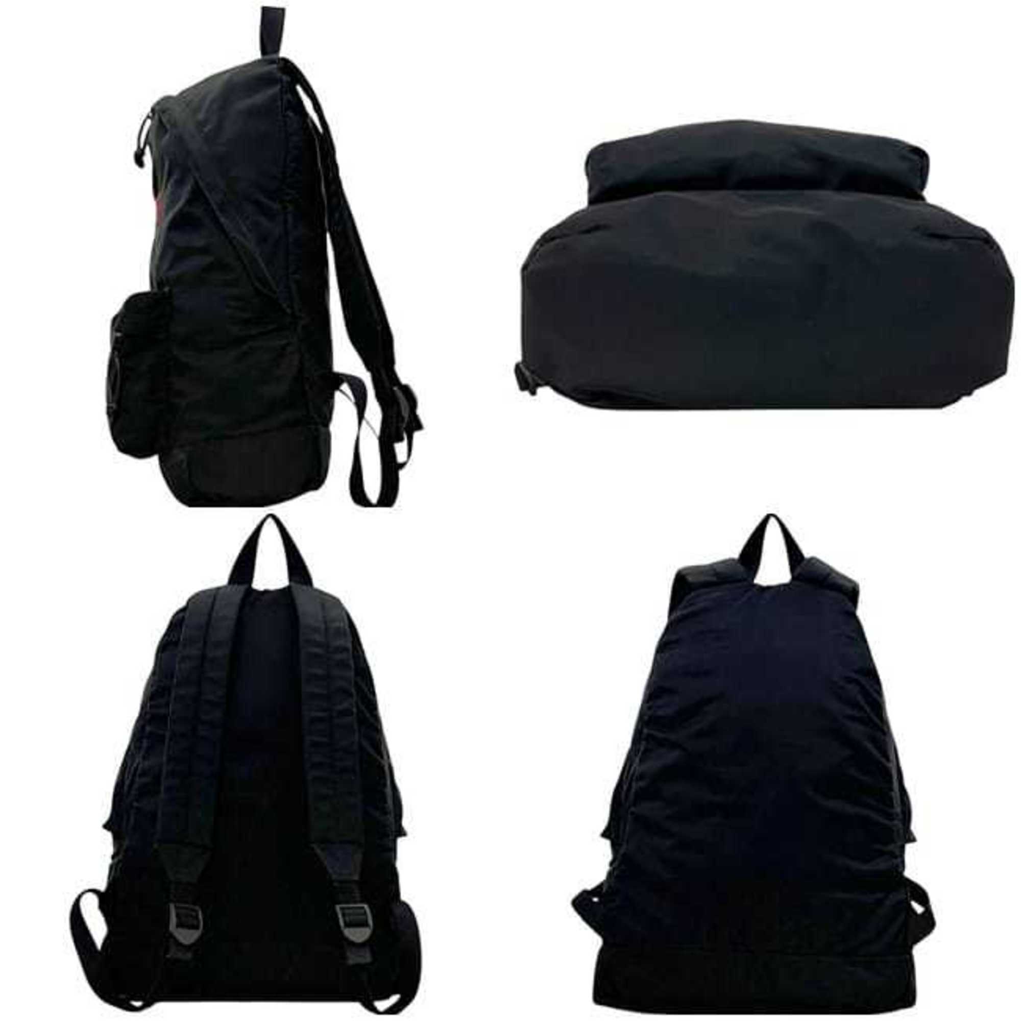Balenciaga Black Canvas Leather Backpack