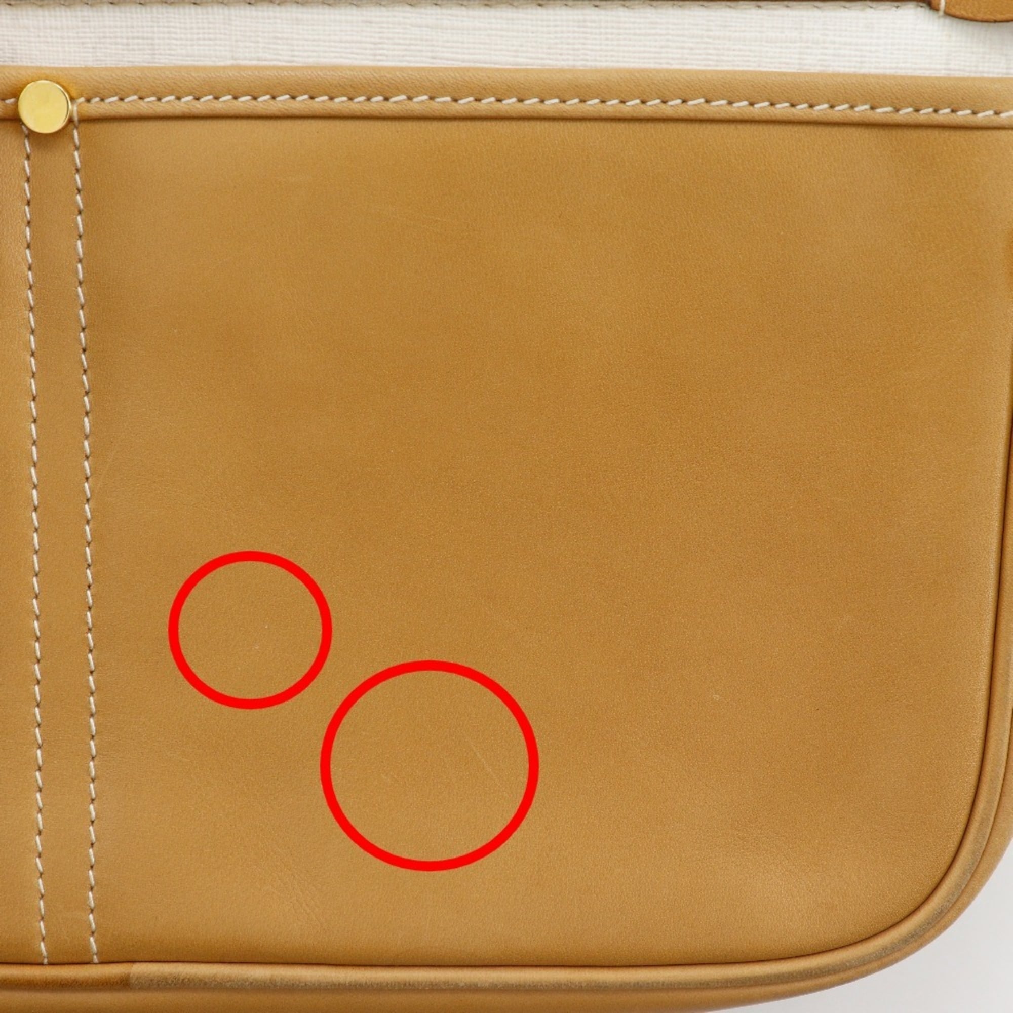 Gucci Beige Leather Shoulder Bag (Pre-Owned)