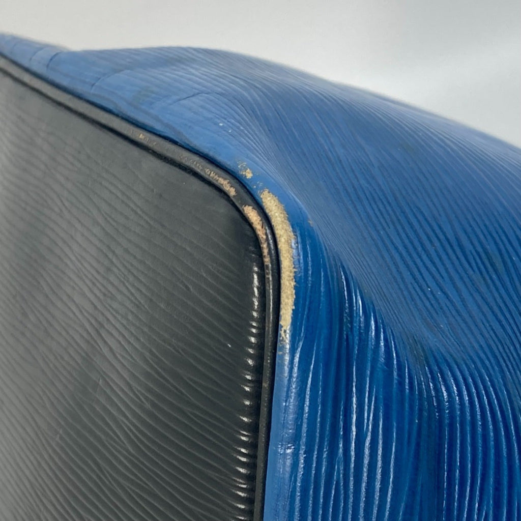 Louis Vuitton Black Blue Toledo Blue Epi Leather Shoulder Bag