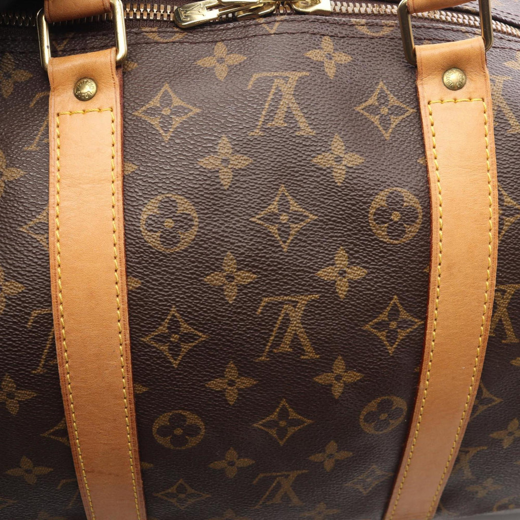 Louis Vuitton Brown Monogram Coated Canvas Leather Boston Bag