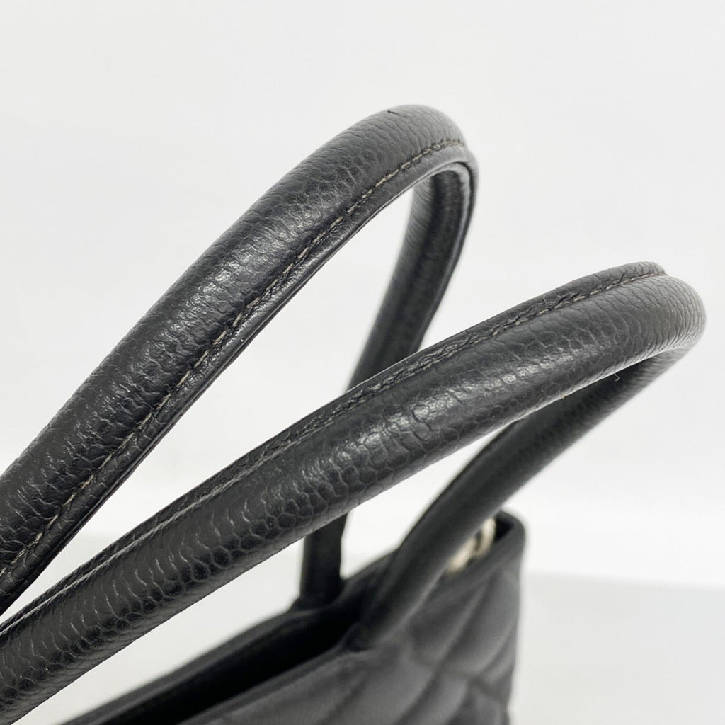 Chanel Black Grained Calfskin Tote Bag