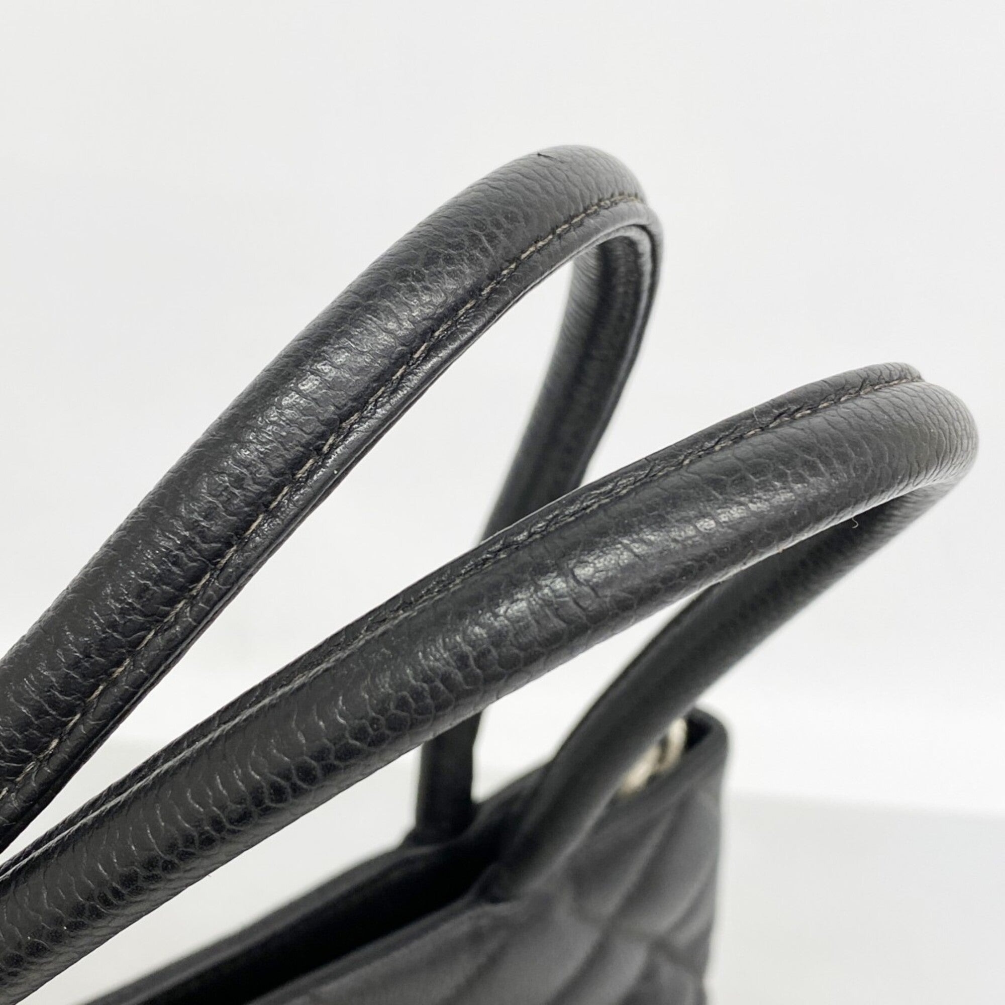 Chanel Black Grained Calfskin Tote Bag