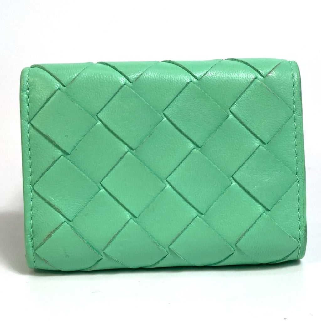 Bottega Veneta Green Leather Wallet (Tri-Fold)