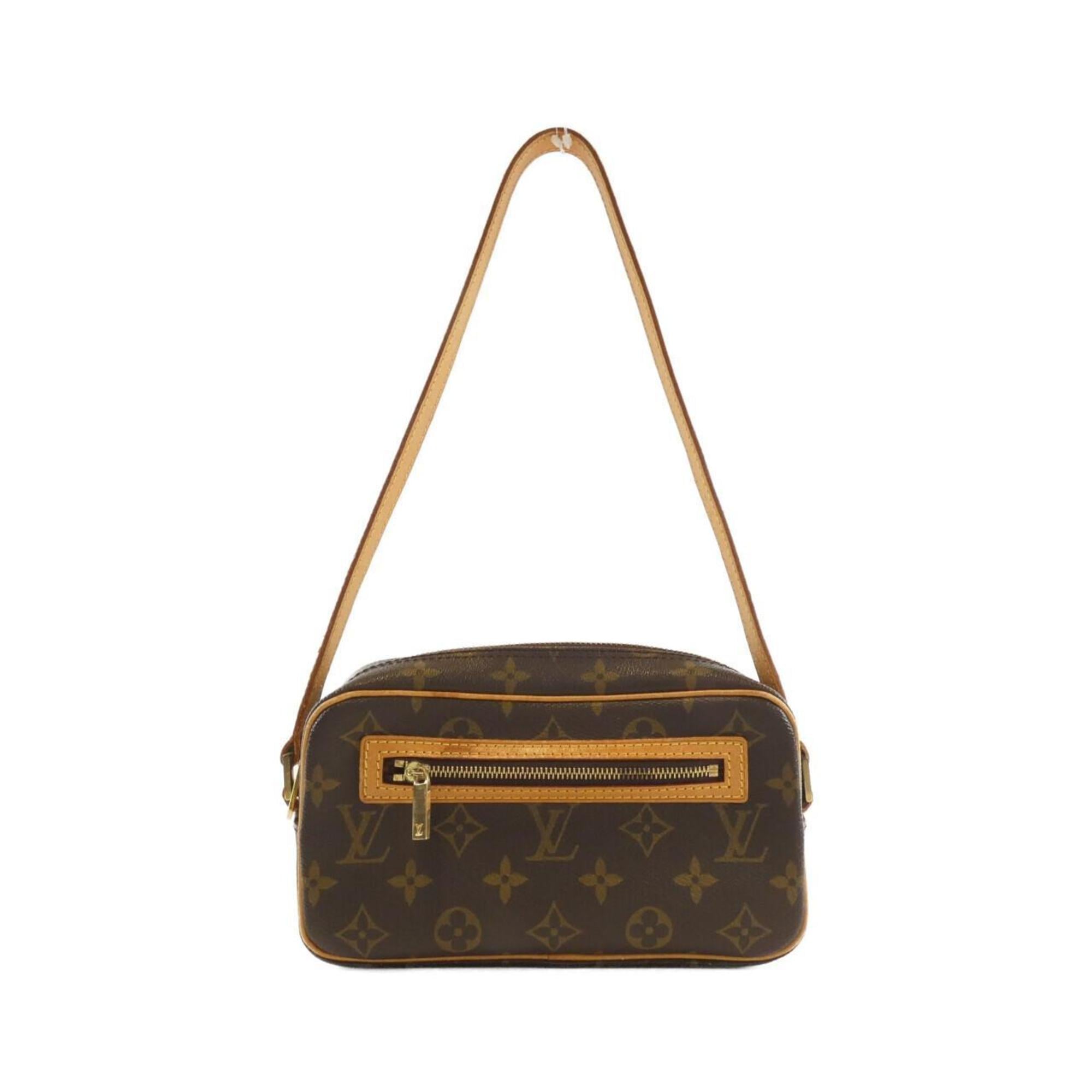 Louis Vuitton Marron Coated Canvas Pochette Shoulder Bag