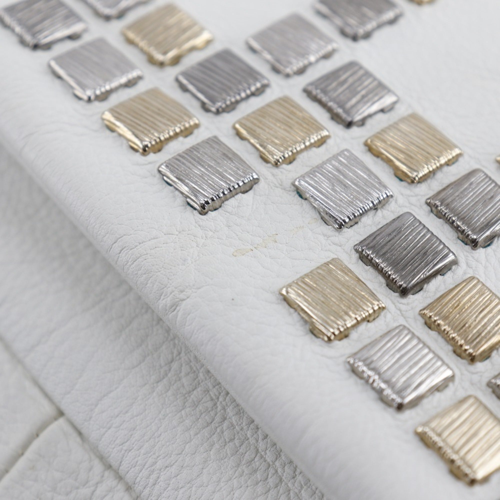 Chanel White Leather Shoulder Bag