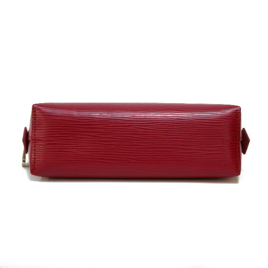LOUIS VUITTON Epi Pochette Tick Leather Fuchsia Engine Makeup Pouch Louis Vuitton Women's Men's
