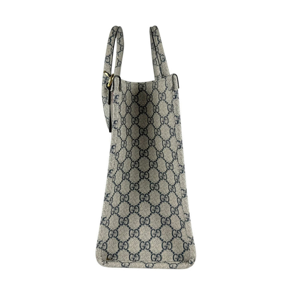 Gucci Brown Navy Gg Supreme Handbag Shoulder Bag (Pre-Owned)