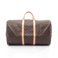 Louis Vuitton Brown Coated Canvas Leather Boston Bag Handbag