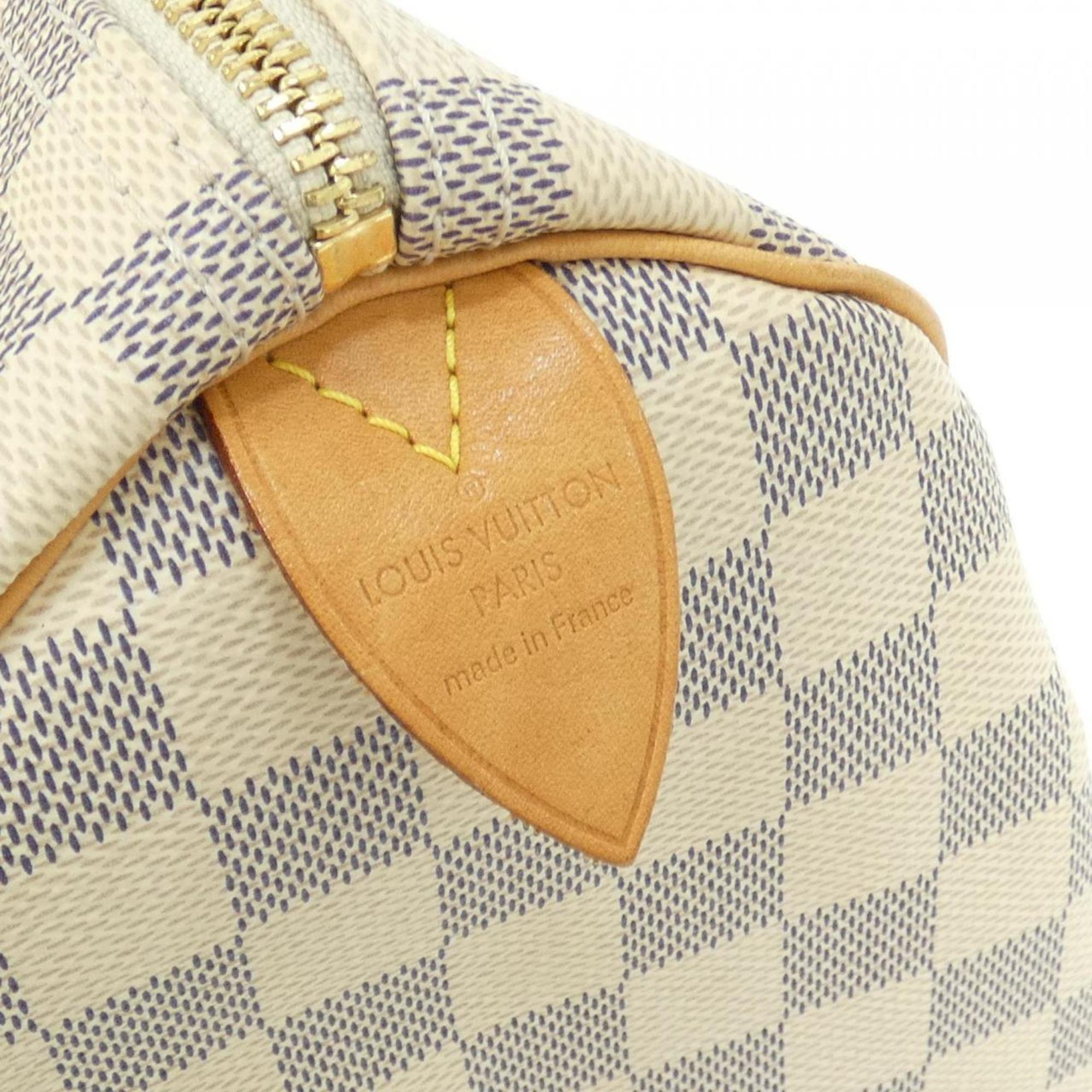 Louis Vuitton Azur White Coated Canvas Boston Bag