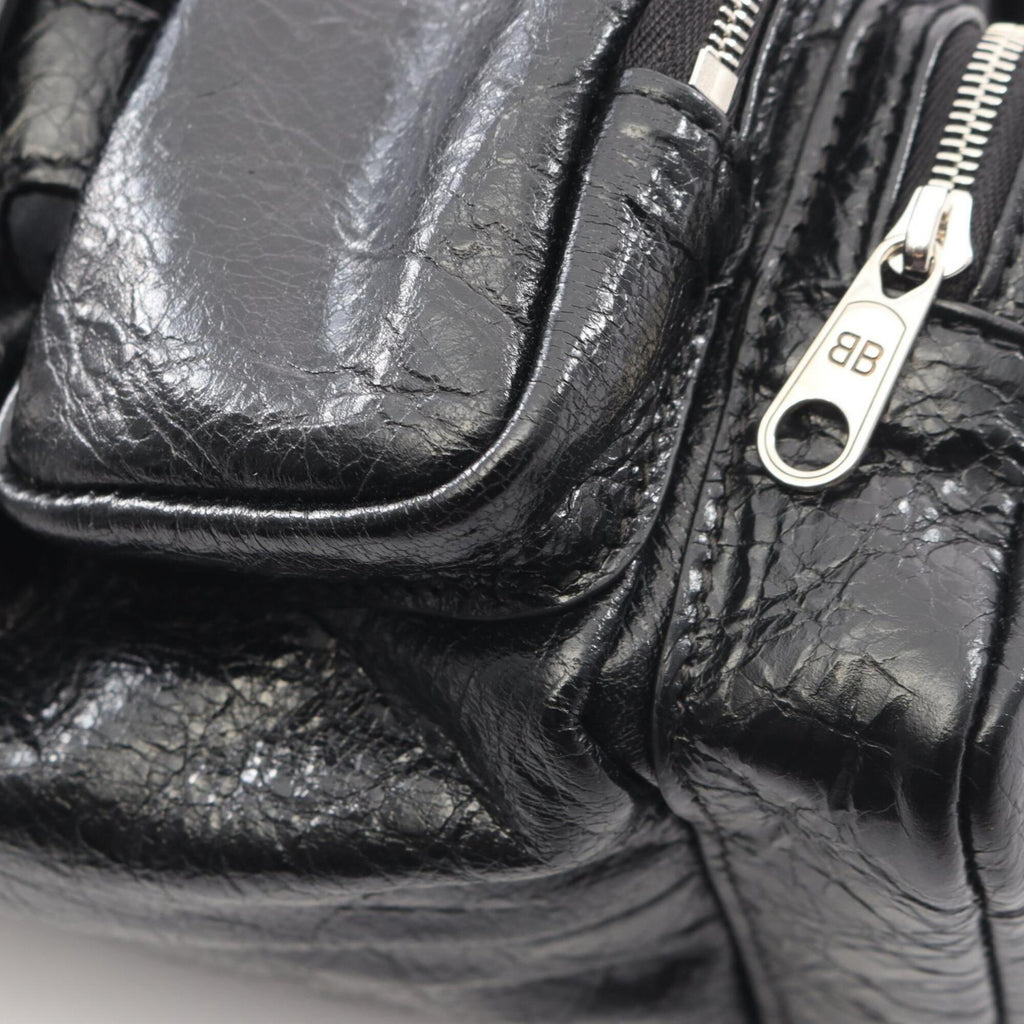 Balenciaga Black Leather Handbag Shoulder