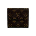 Louis Vuitton Brown Leather Pvc Wallet (Tri-Fold)
