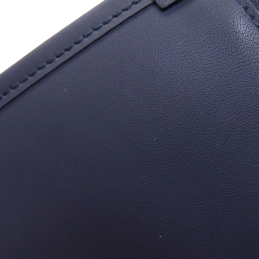 Gucci Navy White Canvas Handbag (Pre-Owned)