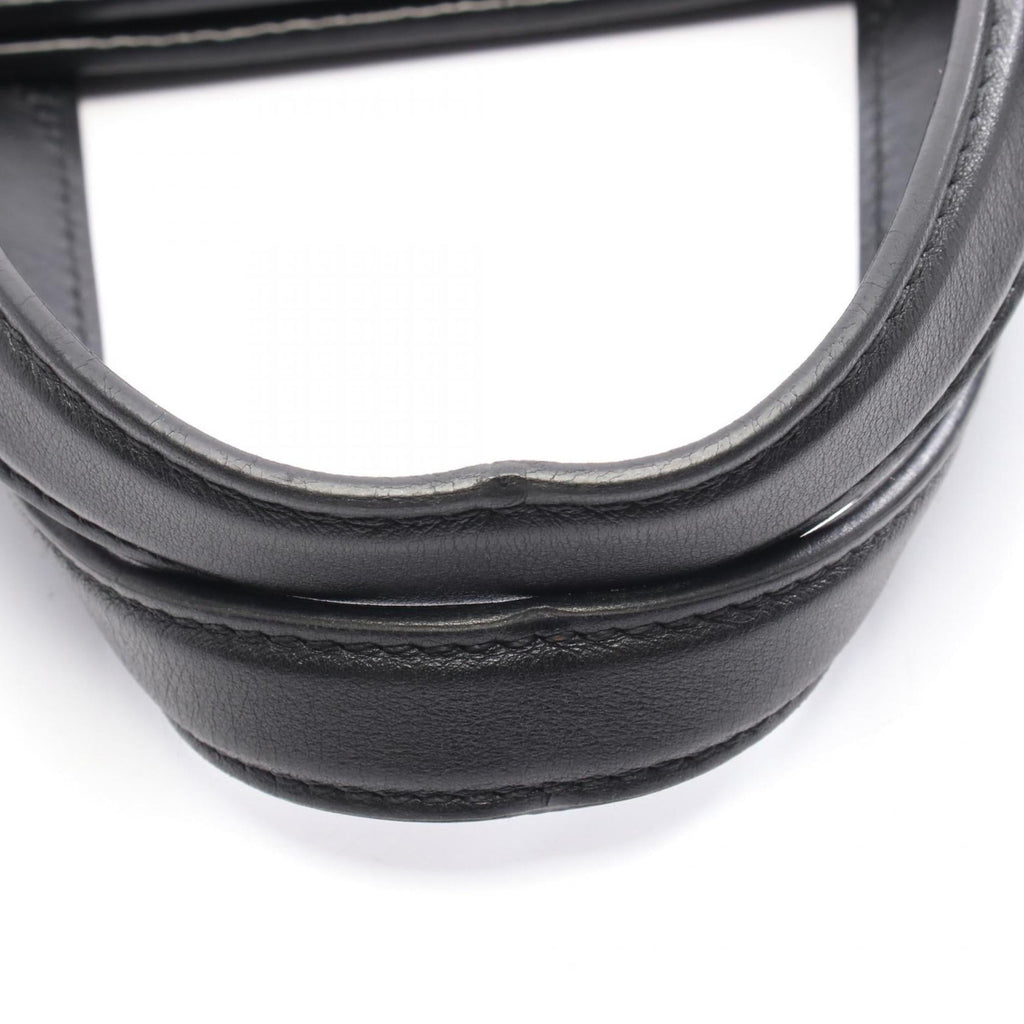 Louis Vuitton Black Leather Tote Bag