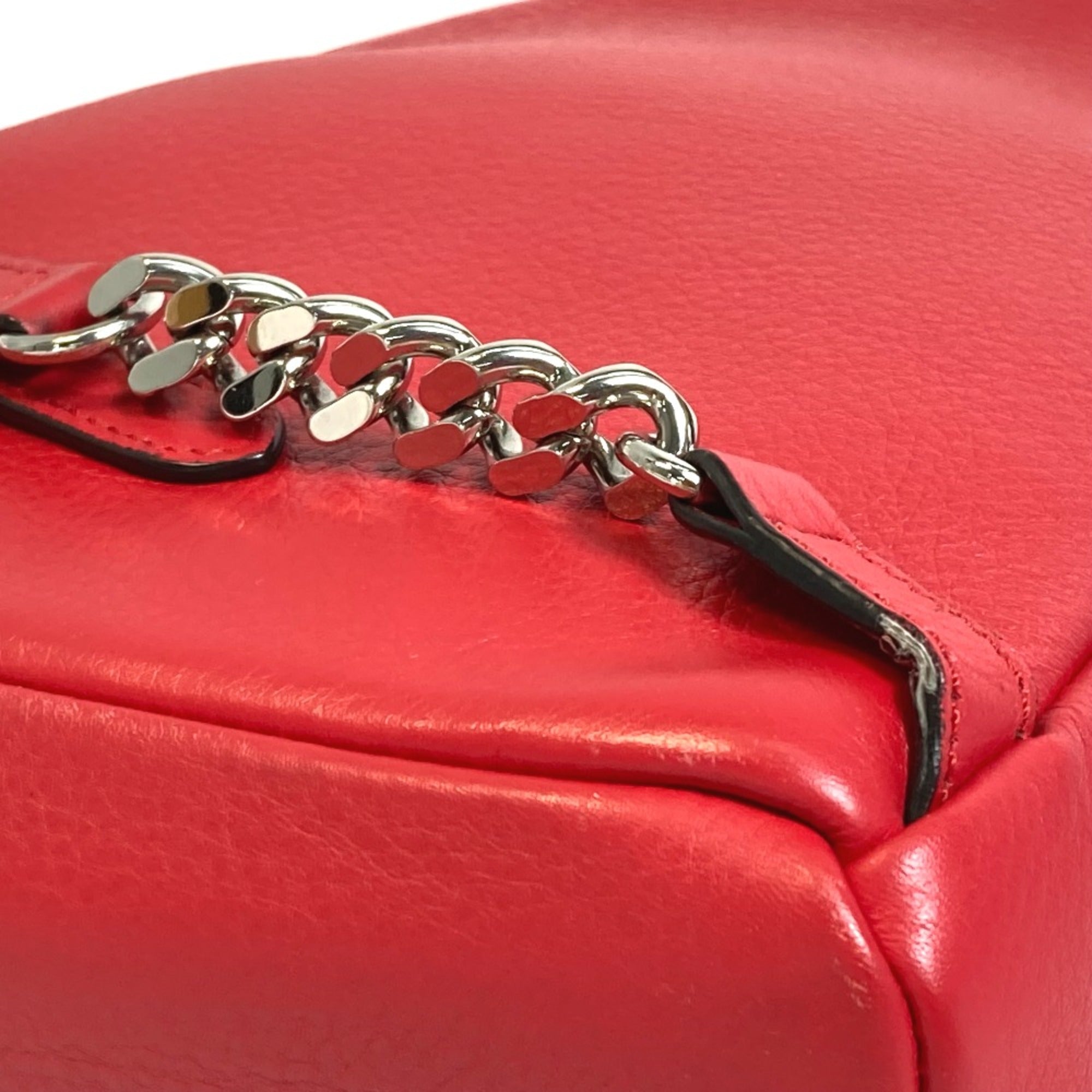 Fendi Red Leather Backpack