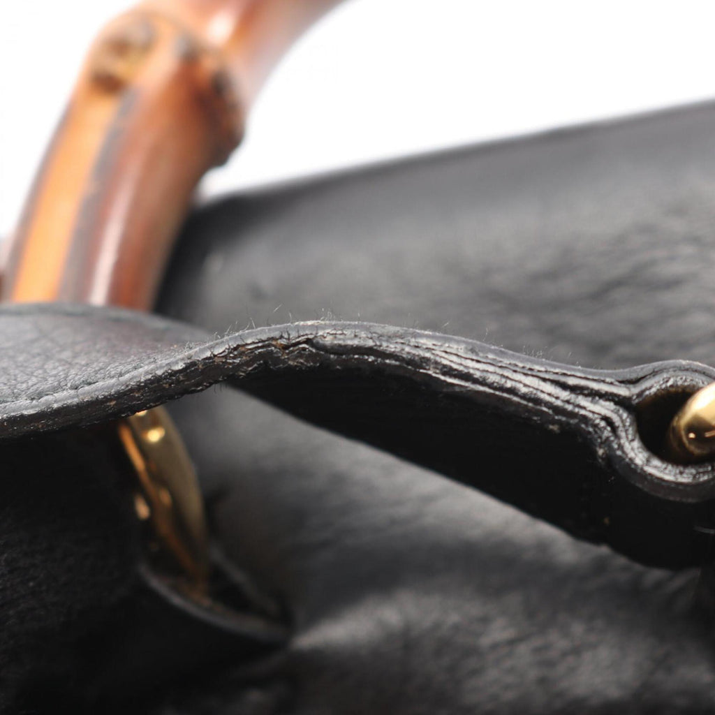 Gucci Black Leather Backpack (Pre-Owned)