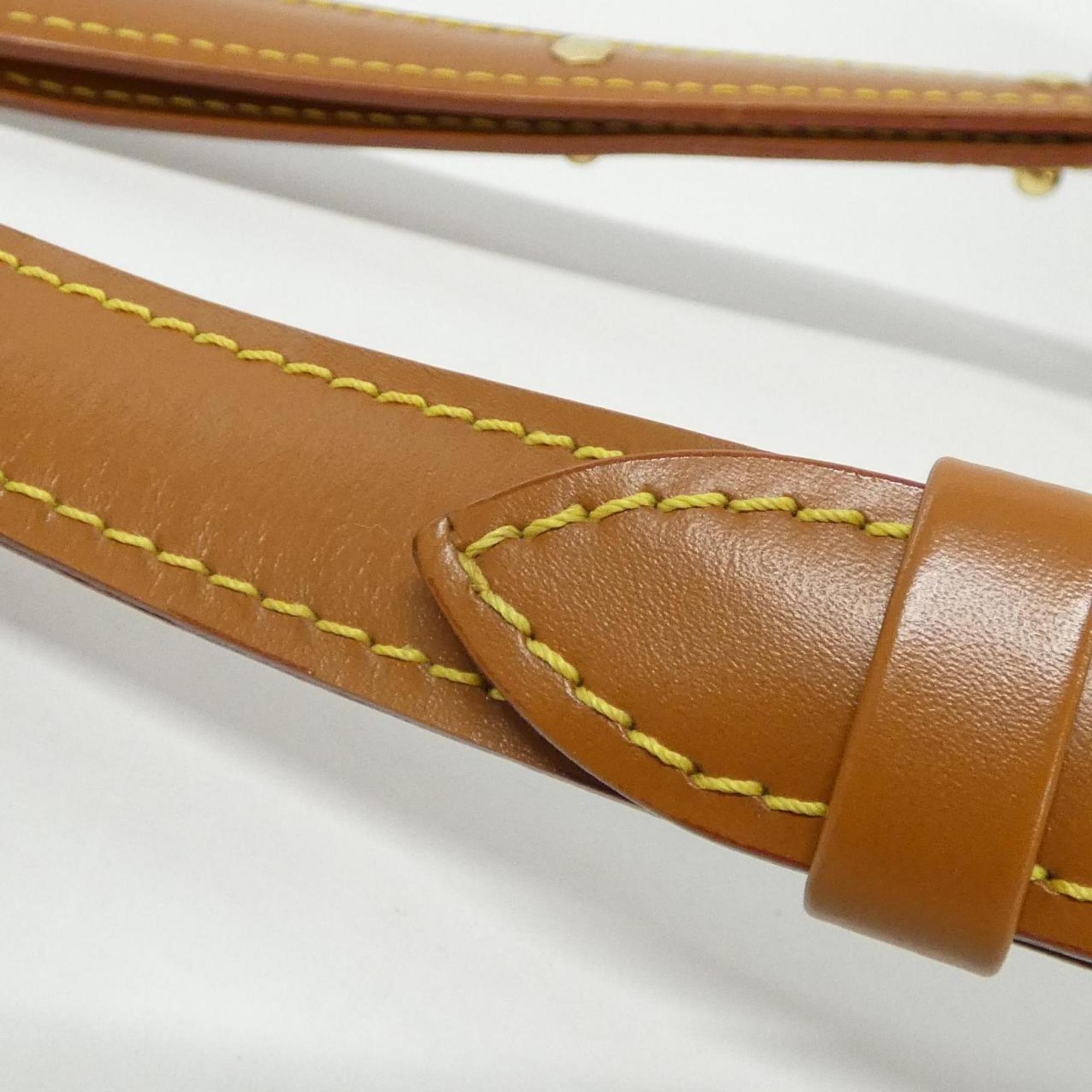 Louis Vuitton Gold Brown Leather Shoulder Bag