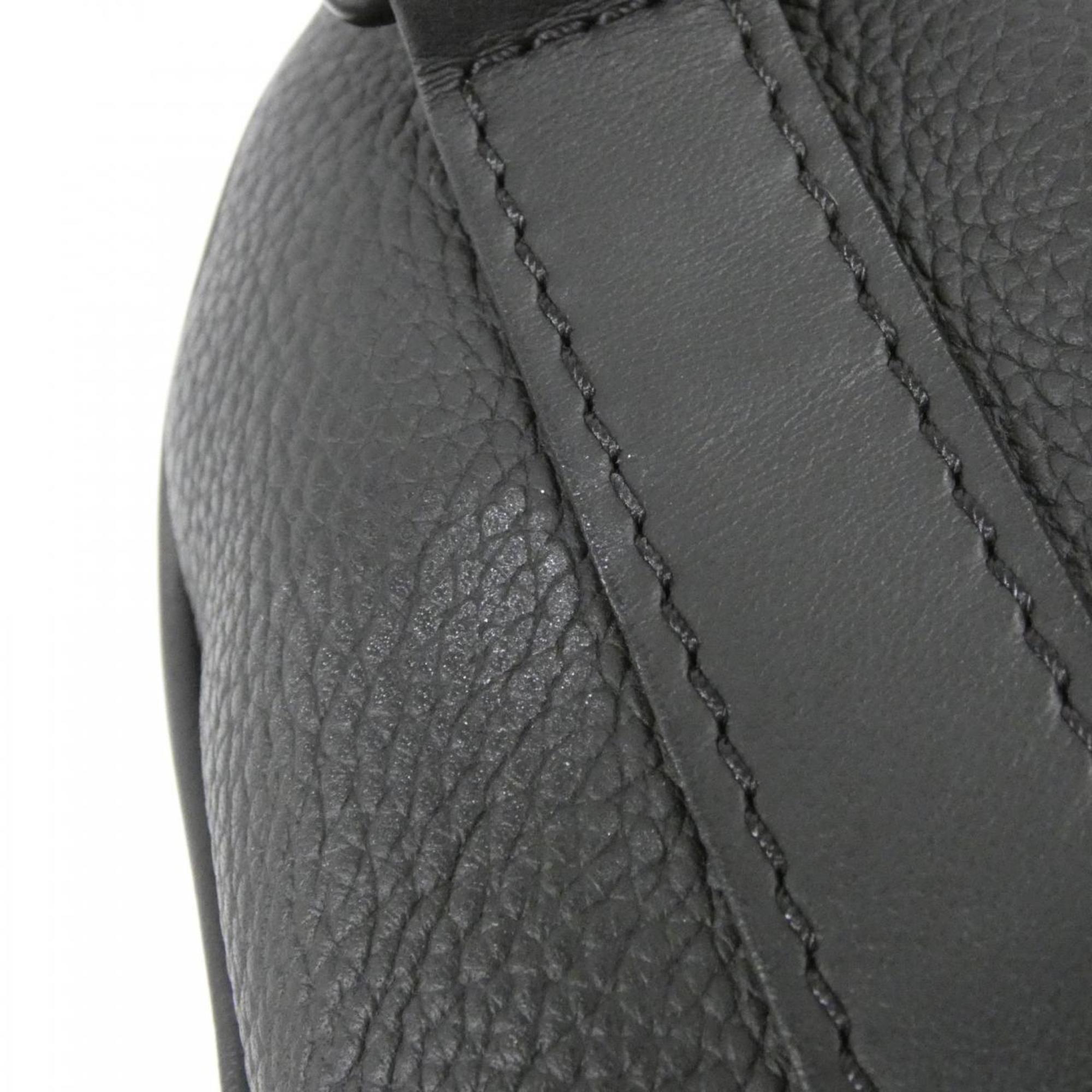 Louis Vuitton Black Leather Boston Bag