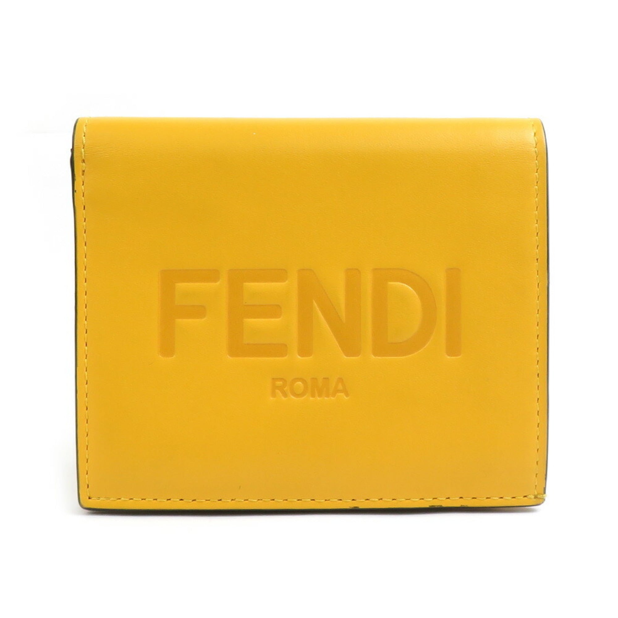 Fendi Yellow Leather Wallet (Bi-Fold)