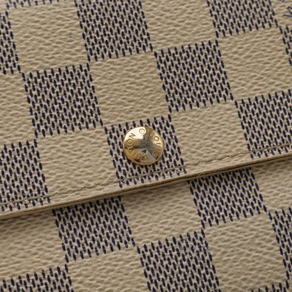 Louis Vuitton Ivory Damier Azur Canvas Long Wallet