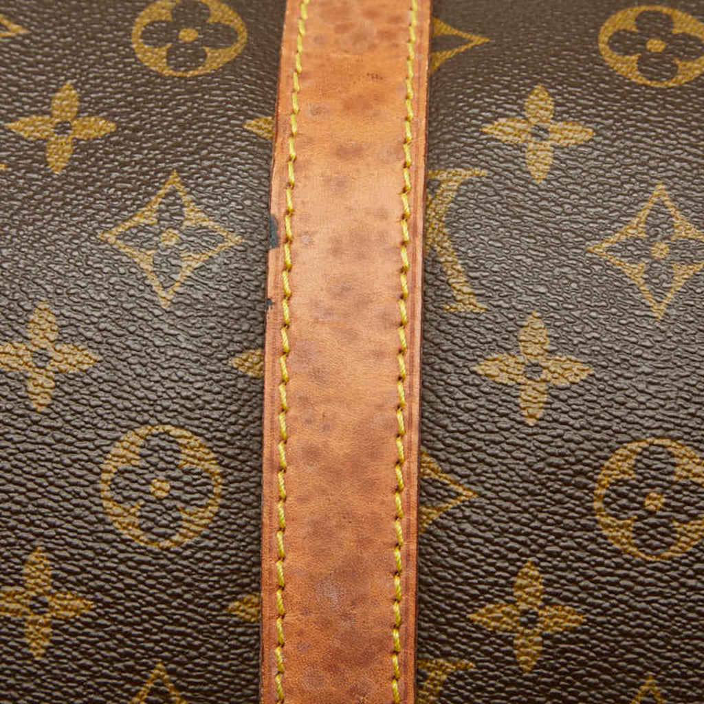 Louis Vuitton Brown Pvc Leather Boston Bag