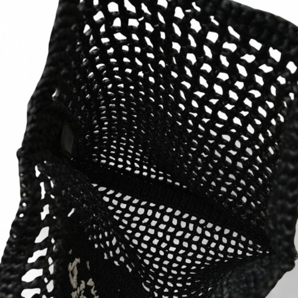 Prada Black Straw Tote Bag