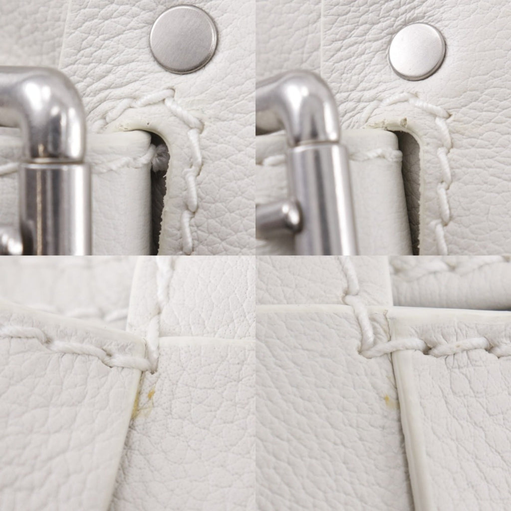 Bottega Veneta White Leather Handbag