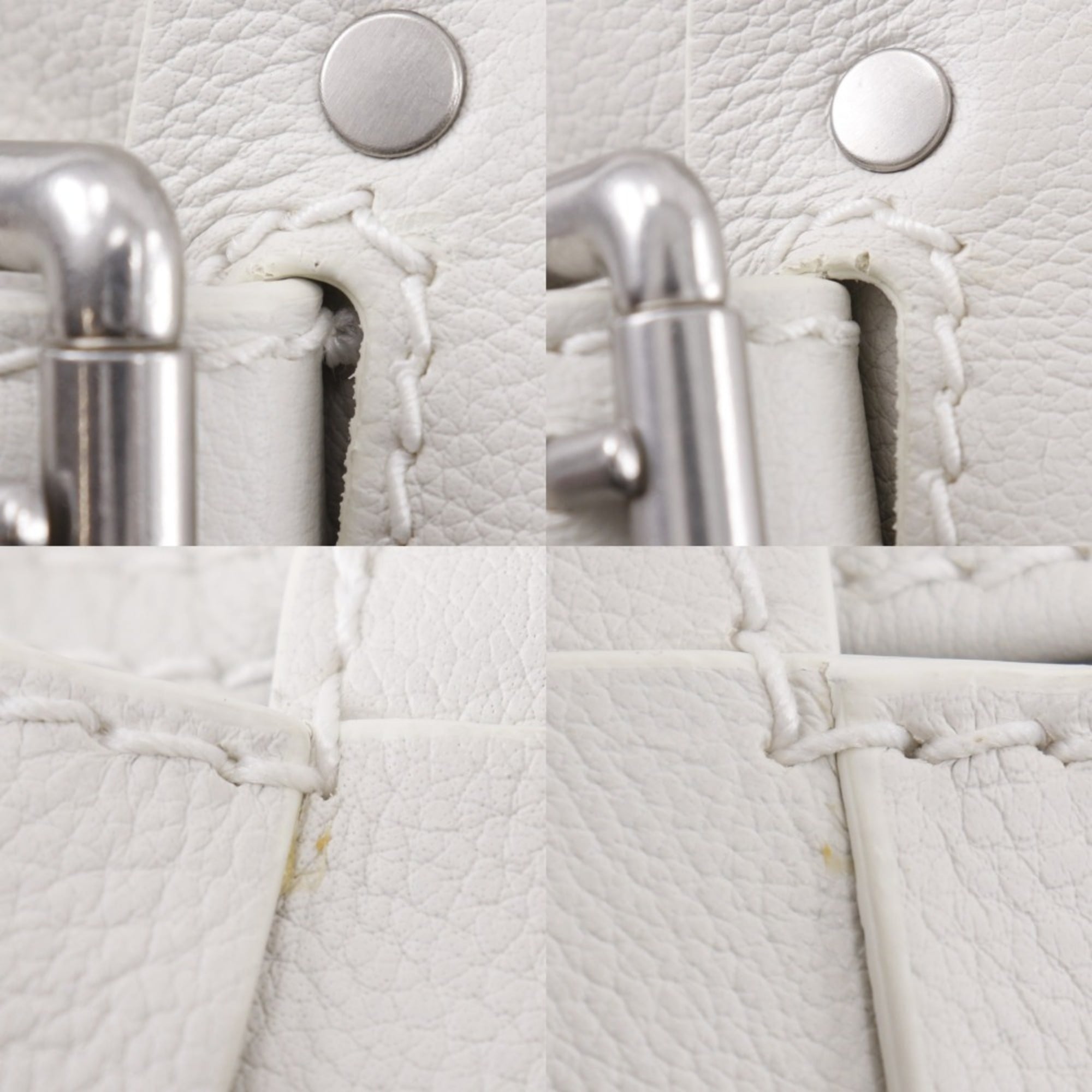 Bottega Veneta White Leather Handbag
