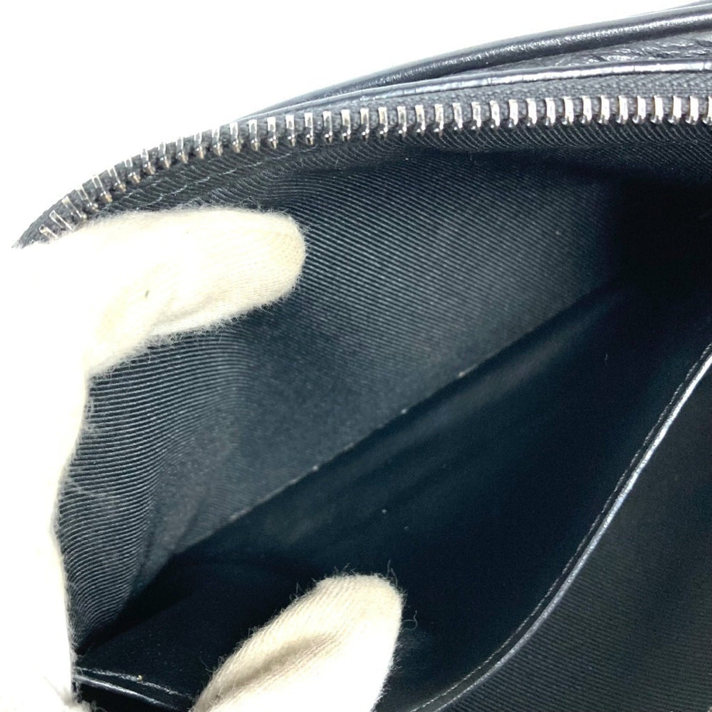 Louis Vuitton Black Noir Leather Clutch Bag Pouch