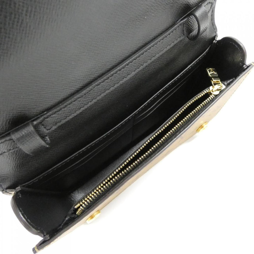 Louis Vuitton Marron Coated Canvas Chain/Shoulder Wallet