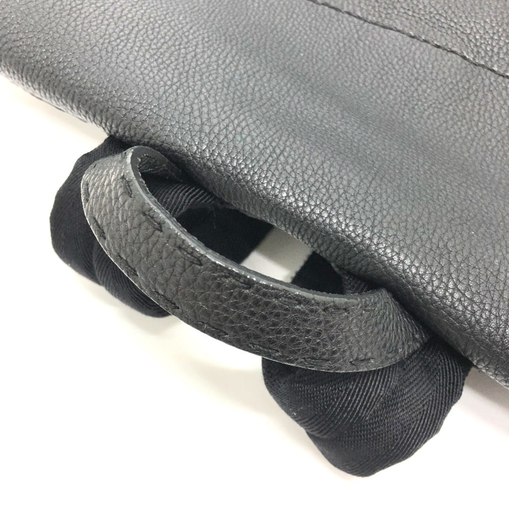 Fendi Black Leather Backpack