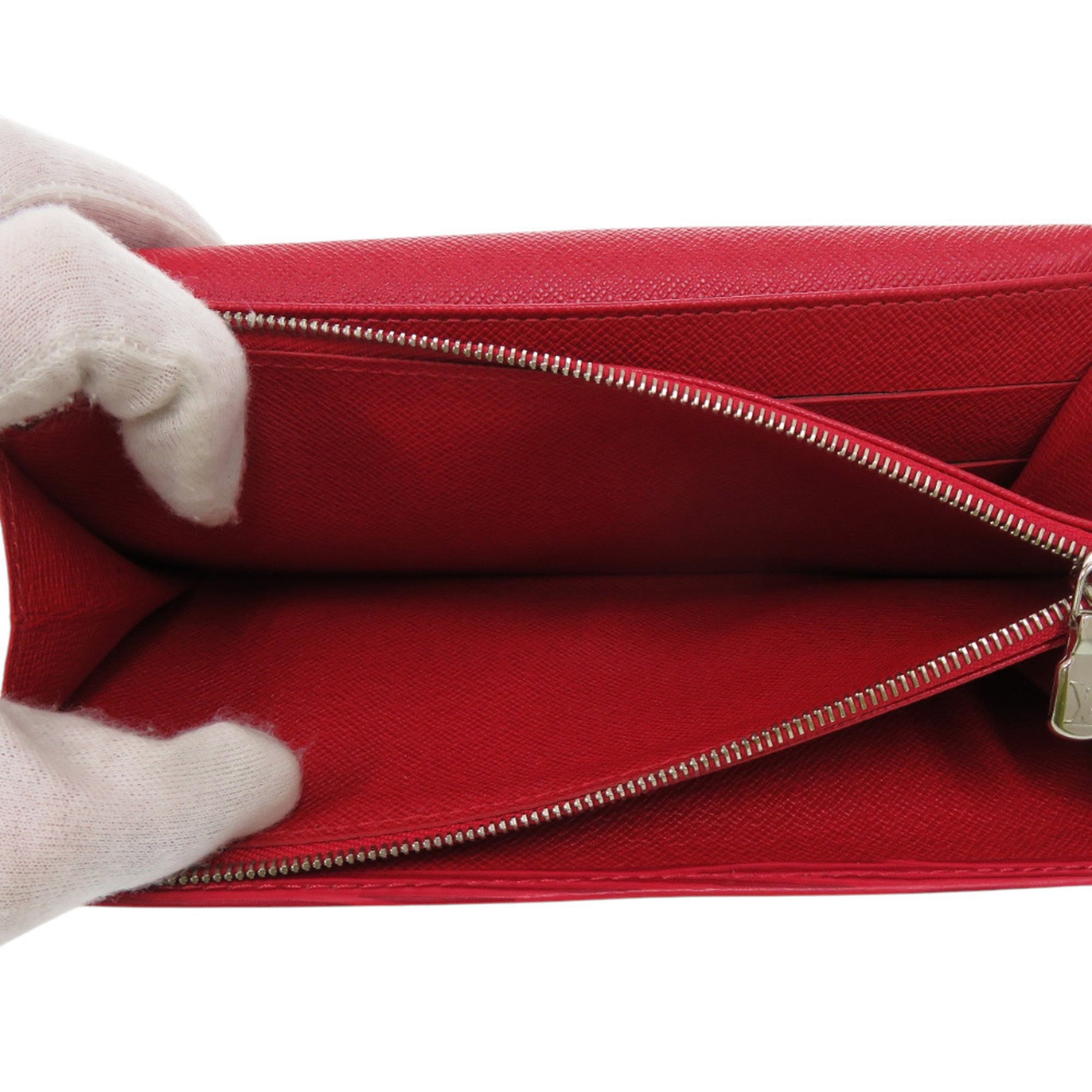 Louis Vuitton Epi Castilian Red Epi Leather Long Wallet (Tri-Fold)