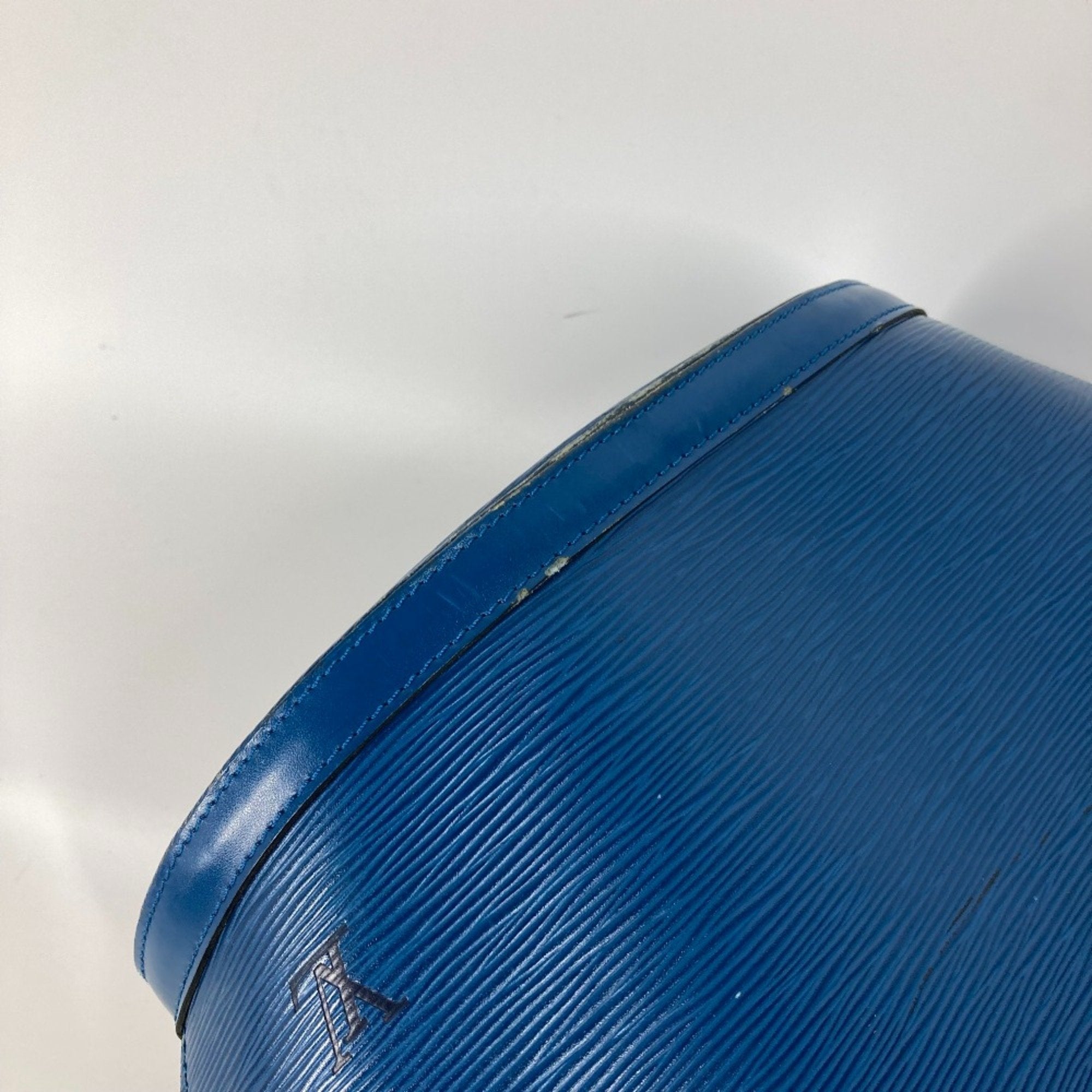 Louis Vuitton Blue Leather Tote Bag