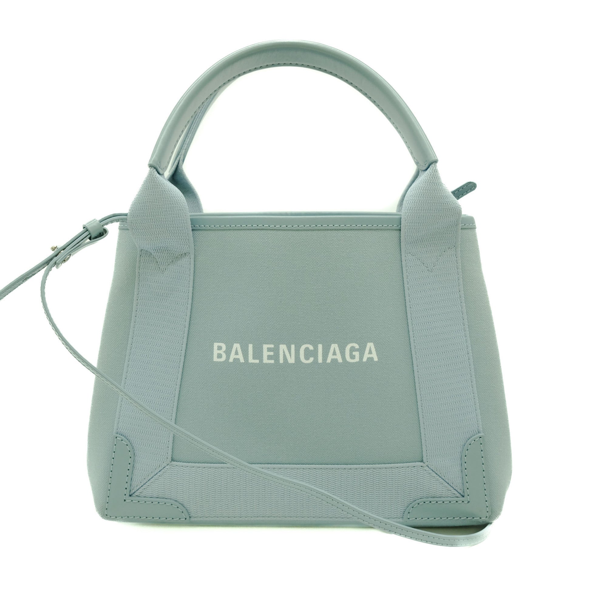 Balenciaga Light Blue Canvas Tote